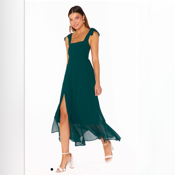 Show Me Your MuMu Emerald Maxi Dress